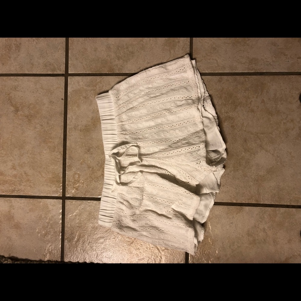 White casual shorts